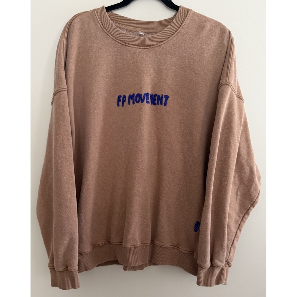 Free People Movement All Star Embroidered Pullover Twig Combo Women's Medium